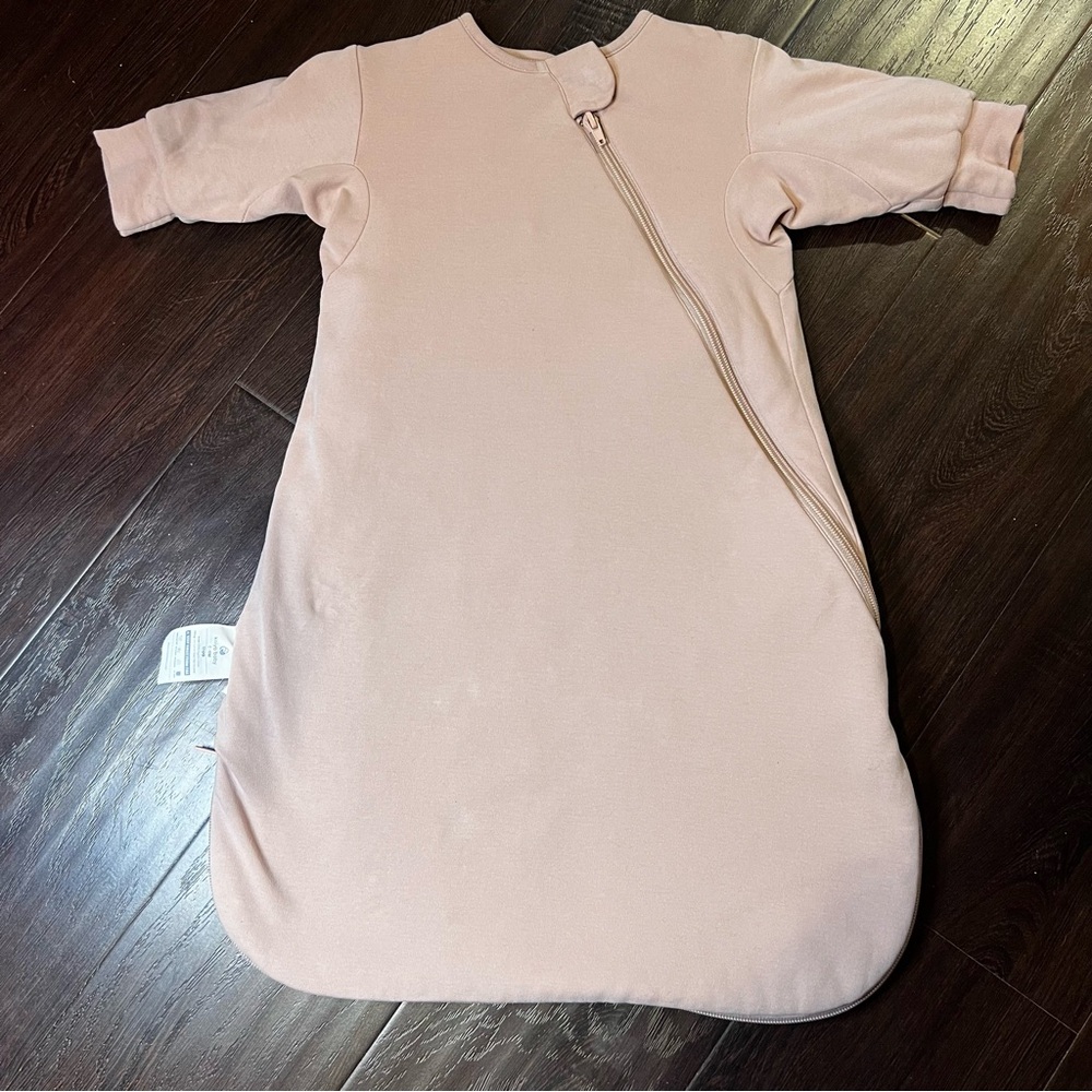 Soft Pink Baby Sleep Sack Swaddle with Diagonal Zipper